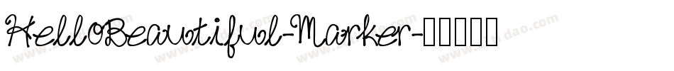 HelloBeautiful-Marker字体转换