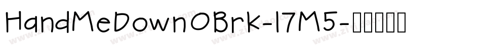 HandMeDownOBrk-l7M5字体转换