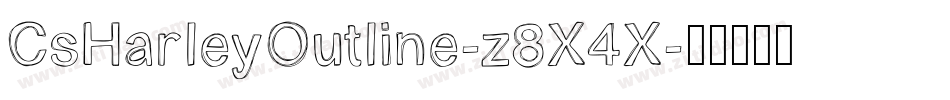 CsHarleyOutline-z8X4X字体转换
