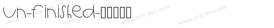 Un-finished字体转换
