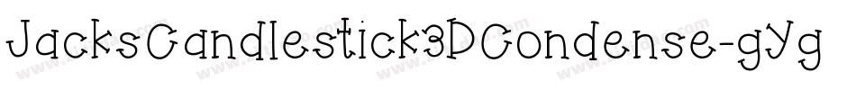 JacksCandlestick3DCondense-gYg3字体转换