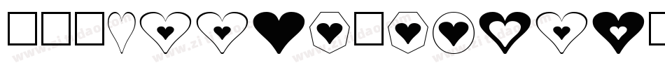 PWLittleHearts-1字体转换