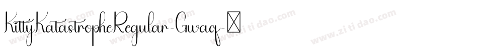 KittyKatastropheRegular-Gwaq字体转换