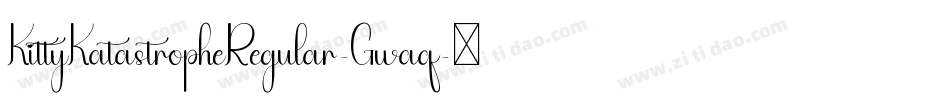 KittyKatastropheRegular-Gwaq字体转换