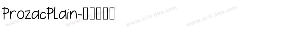 ProzacPlain字体转换