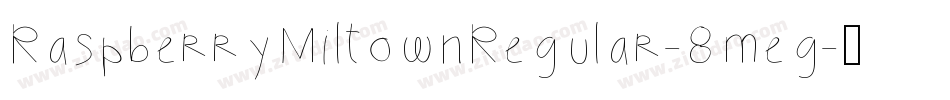 RaspberryMiltownRegular-8meg字体转换