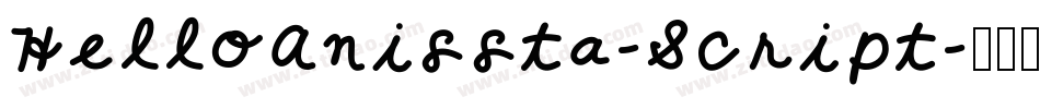 HelloAnissta-Script字体转换