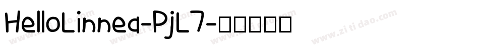 HelloLinnea-PjL7字体转换