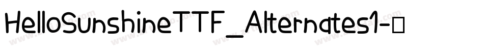HelloSunshineTTF_Alternates1字体转换