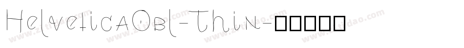 HelveticaObl-Thin字体转换