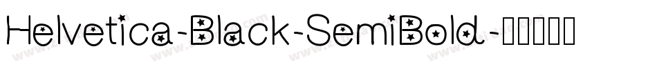 Helvetica-Black-SemiBold字体转换