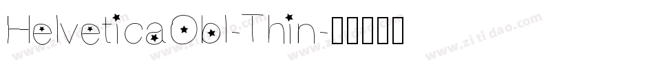 HelveticaObl-Thin字体转换