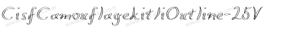 CisfCamouflagekitIiOutline-25Vo字体转换