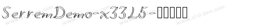 SerremDemo-x33L5字体转换