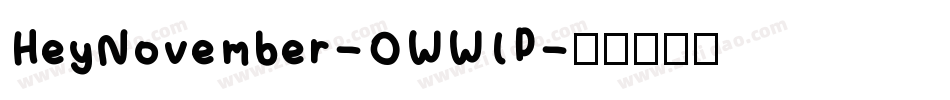 HeyNovember-0WWlP字体转换