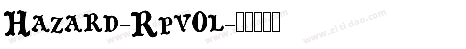 Hazard-Rpv0l字体转换