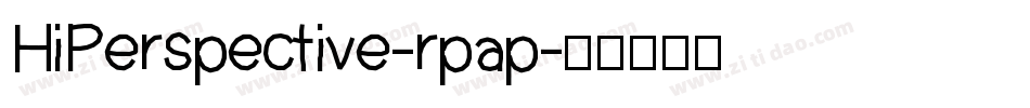 HiPerspective-rpap字体转换