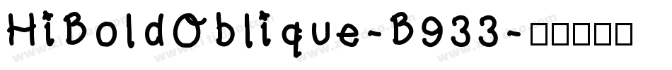 HiBoldOblique-B933字体转换