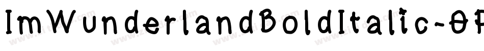 ImWunderlandBoldItalic-0P2X字体转换