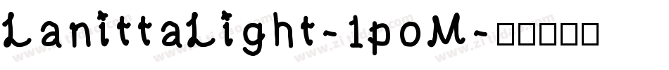 LanittaLight-1poM字体转换