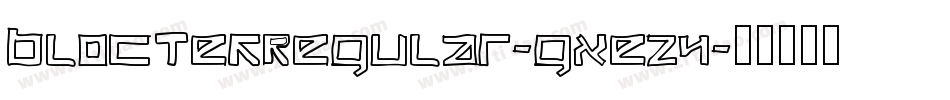 BlocTekRegular-gxEZ4字体转换