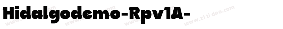 Hidalgodemo-Rpv1A字体转换