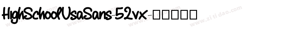 HighSchoolUsaSans-52vx字体转换
