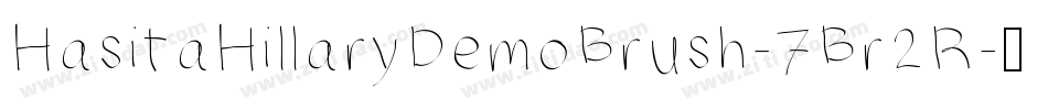 HasitaHillaryDemoBrush-7Br2R字体转换