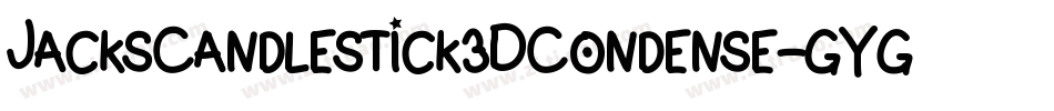 JacksCandlestick3DCondense-gYg3字体转换