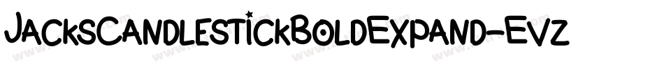 JacksCandlestickBoldExpand-Evzg字体转换