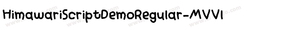 HimawariScriptDemoRegular-MVVle字体转换