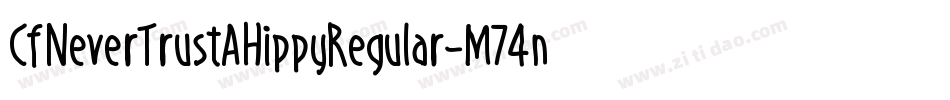 CfNeverTrustAHippyRegular-M74n字体转换