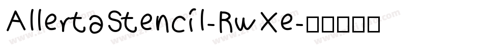 AllertaStencil-RwXe字体转换