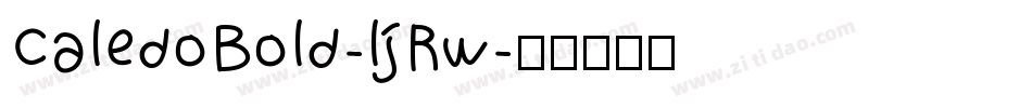 CaledoBold-ljRw字体转换
