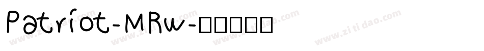 Patriot-MRw字体转换 Patriot-MRw字体转换
