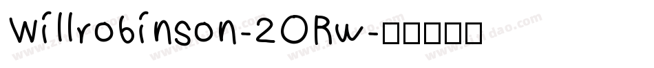 Willrobinson-2ORw字体转换