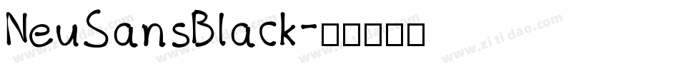 NeuSansBlack字体转换