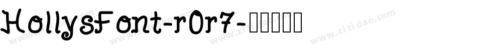 HollysFont-r0r7字体转换