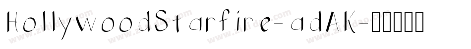HollywoodStarfire-adAK字体转换