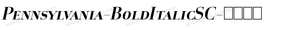 Pennsylvania-BoldItalicSC字体转换
