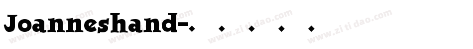 Joanneshand字体转换
