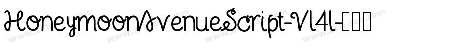 HoneymoonAvenueScript-Vl4l字体转换