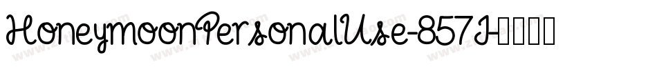 HoneymoonPersonalUse-857J字体转换