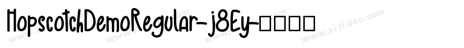 HopscotchDemoRegular-j8Ey字体转换