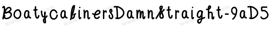 BoatycabinersDamnStraight-9aD5字体转换