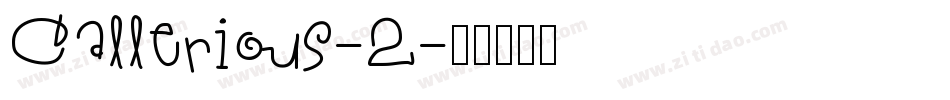 Callerious-2字体转换