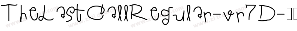 TheLastCallRegular-vr7D字体转换
