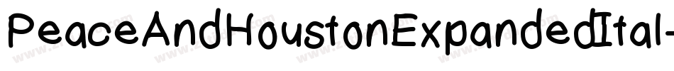 PeaceAndHoustonExpandedItal-ALLMD字体转换