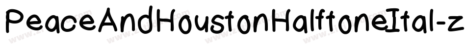PeaceAndHoustonHalftoneItal-z88Zw字体转换