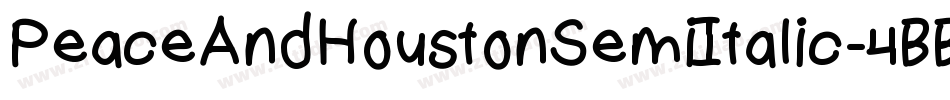 PeaceAndHoustonSemiItalic-4BBDY字体转换